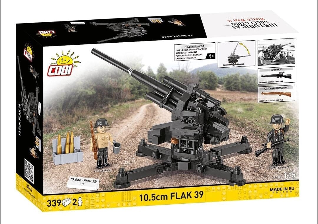 10.5cm Flak gun 39 brick model - COBI 3142 - 339 bricks - Image 2