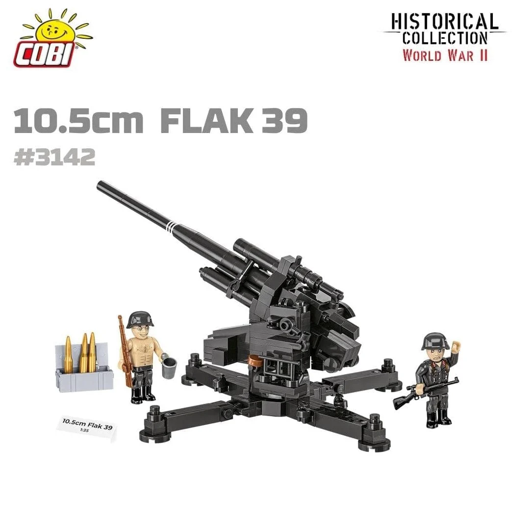 10.5cm Flak gun 39 brick model - COBI 3142 - 339 bricks - Image 3