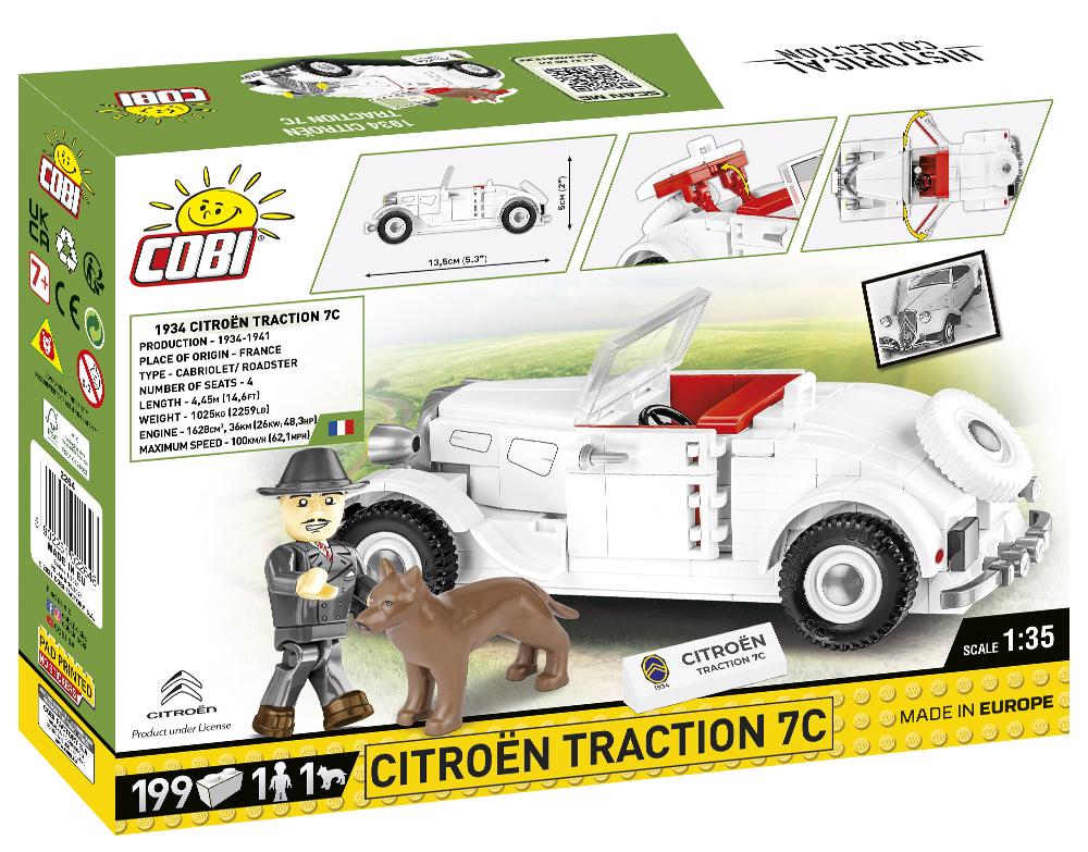 1934 Citroen Traction 7C brick car model - COBI 2264 - 199 bricks - Image 2