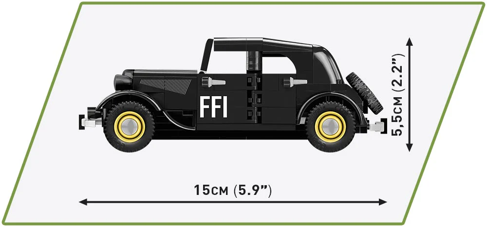 1938 Citroen Traction 11C brick car model - COBI 2266 - 236 bricks - Image 4