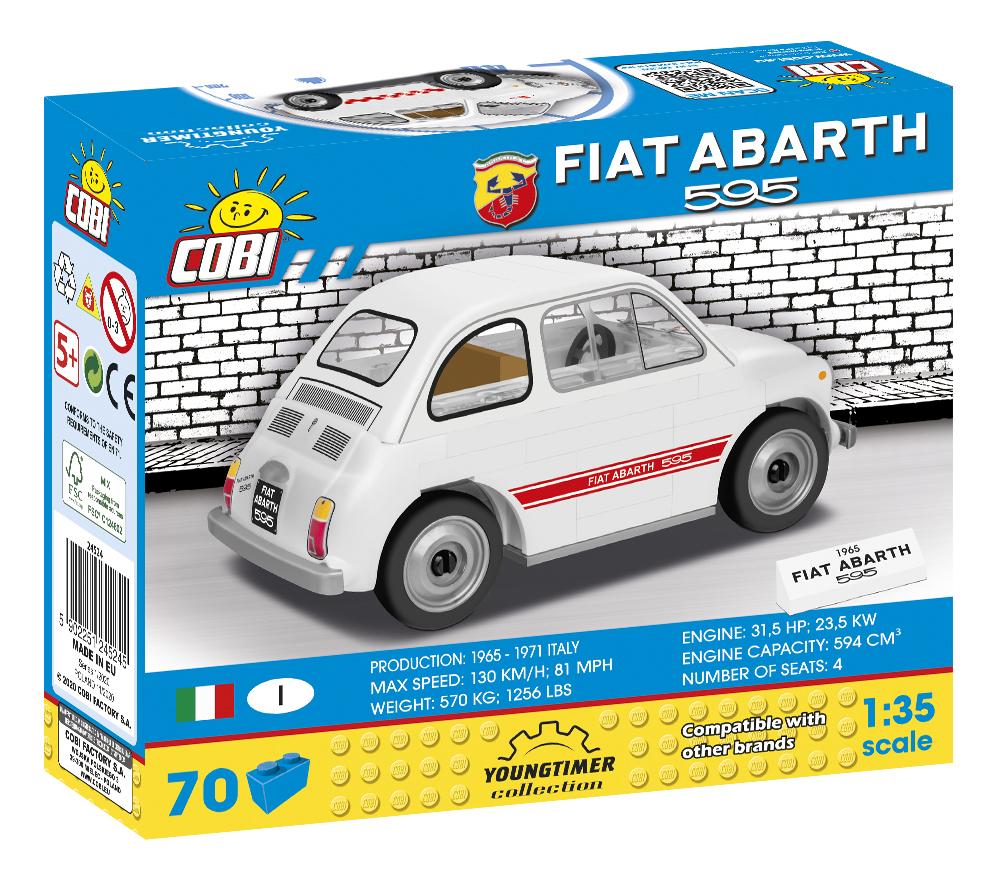 1965 Fiat 500 Abarth 595 brick model car - Cobi-24524 - 70 bricks - Image 2