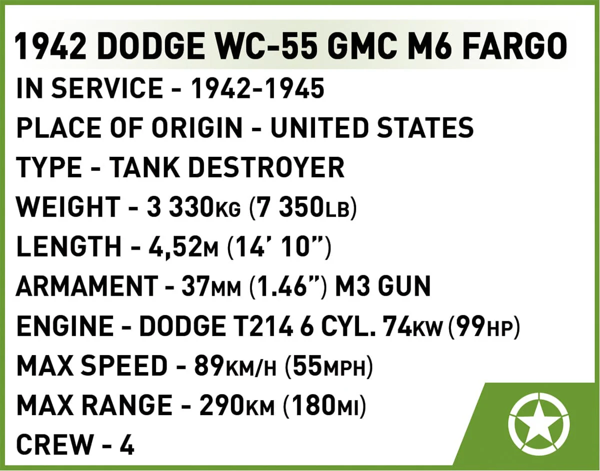37mm GMC M6 Fargo brick model - COBI 3116 - 230 bricks - Image 10