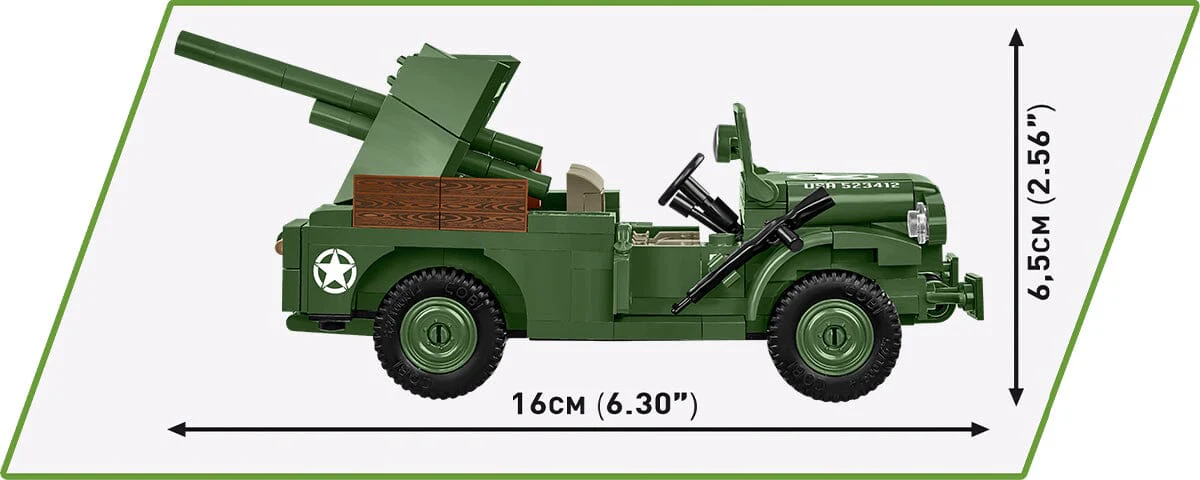 37mm GMC M6 Fargo brick model - COBI 3116 - 230 bricks - Image 4