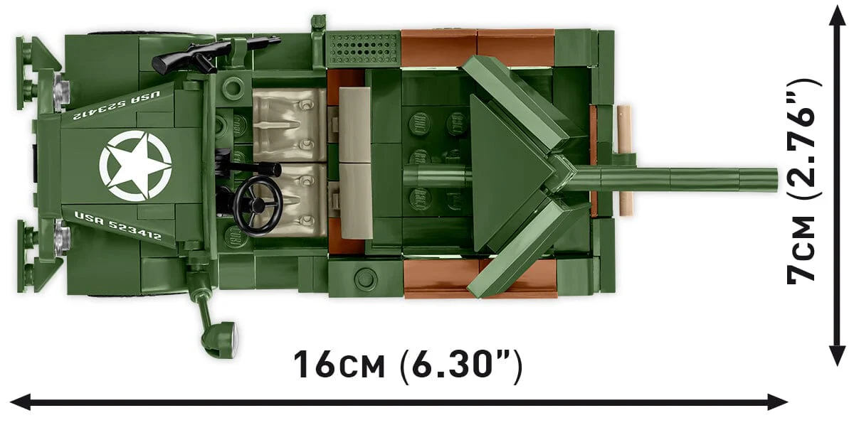 37mm GMC M6 Fargo brick model - COBI 3116 - 230 bricks - Image 5