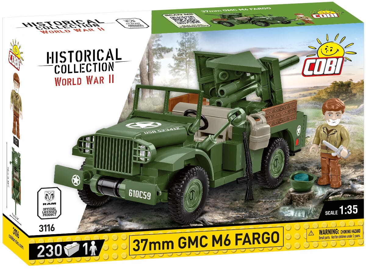 37mm GMC M6 Fargo brick model - COBI 3116 - 230 bricks - Image 8