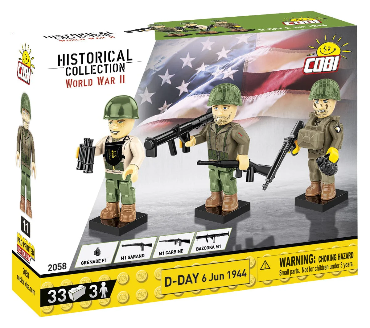 6 June 1944 D-Day US Troops figures - COBI 2058A - 33 bricks - Image 2