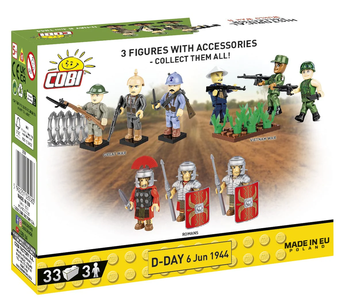 6 June 1944 D-Day US Troops figures - COBI 2058A - 33 bricks - Image 3