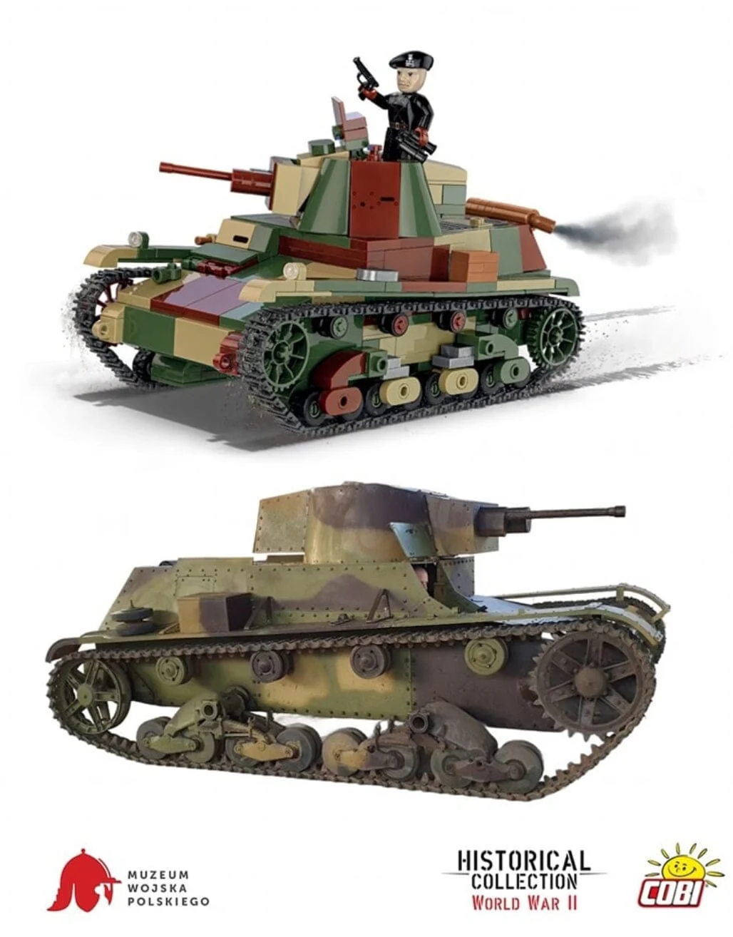 7TP Light Tank brick model - COBI 2661 - 669 bricks - Image 4