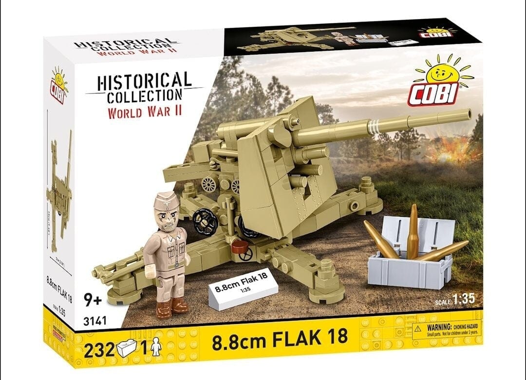 8.8cm Flak gun 18 brick model - COBI 3141 - 232 bricks