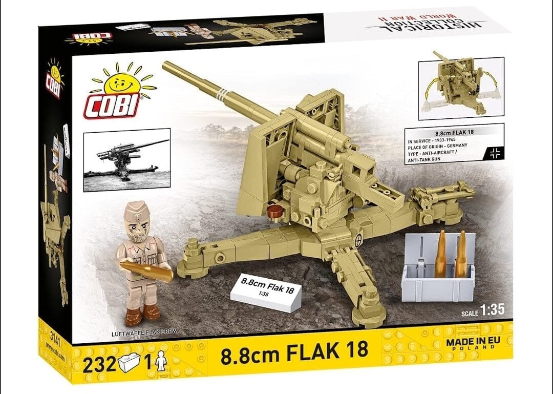 8.8cm Flak gun 18 brick model - COBI 3141 - 232 bricks - Image 2