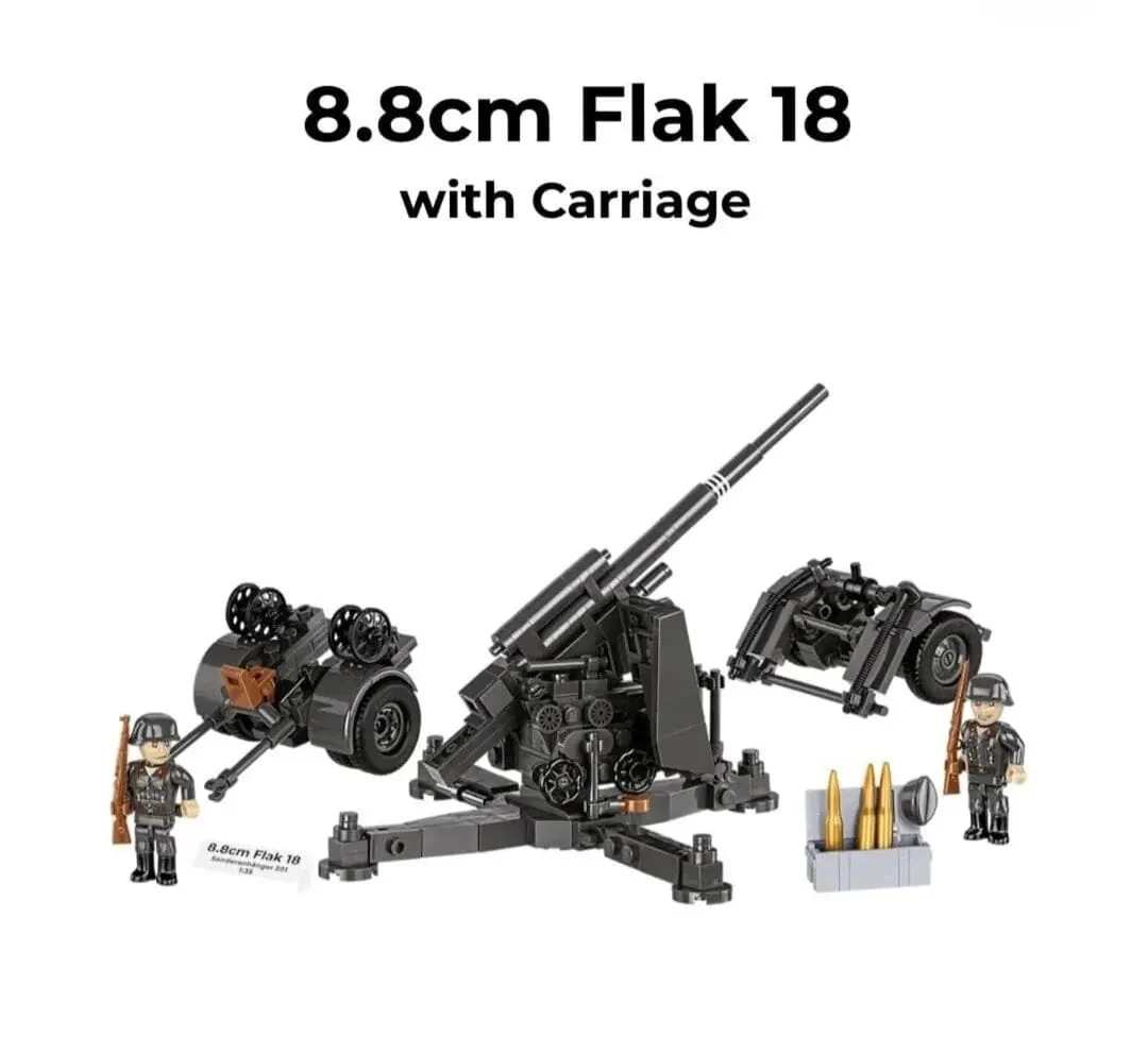 8.8m Flak 18 with carriage brick model - COBI 3140 - 360 bricks - Image 3