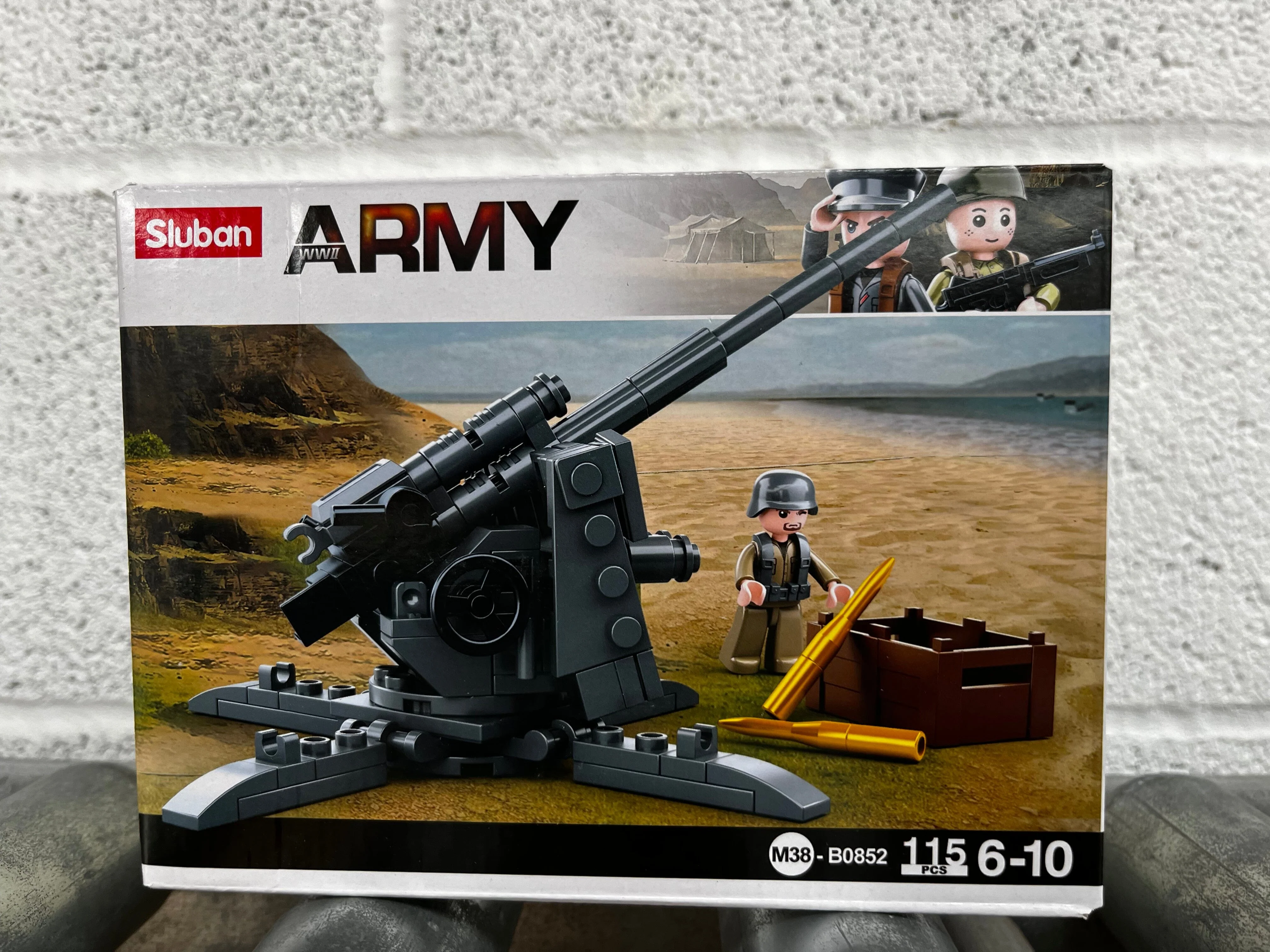 88mm Flak Anti Tank Gun brick model - Sluban M38-B0852 - 115 bricks - Image 5