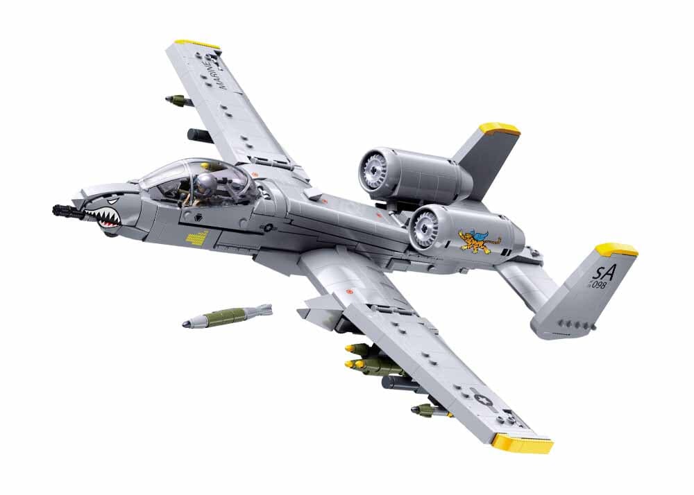 A-10CS Warthog brick model plane - Sluban M38-B1362 - 701 bricks