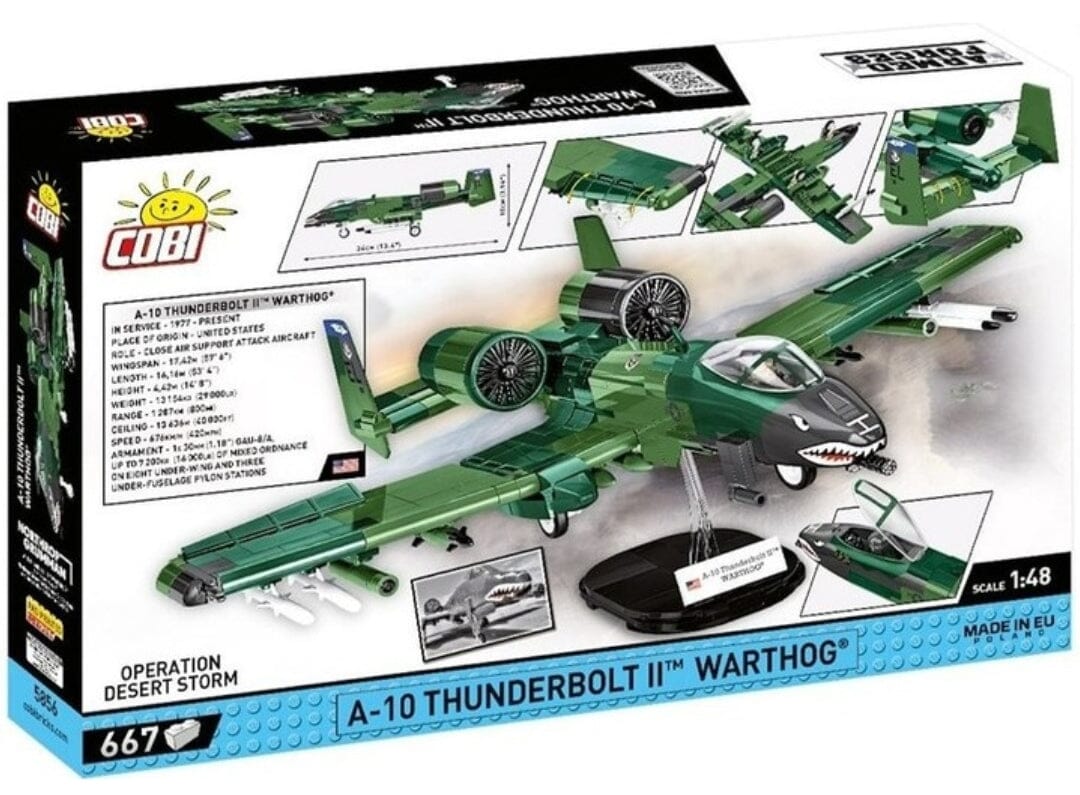 A10 Thunderbolt II Warthog brick plane model - COBI 5856 - 667 bricks - Image 3