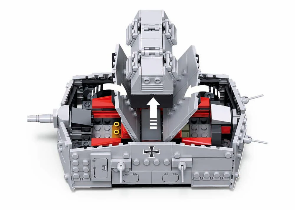 A7V brick tank model - Sluban M38-B1295 - 506 bricks - Image 4