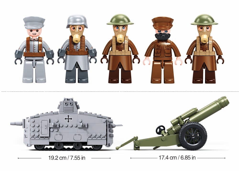A7V brick tank model - Sluban M38-B1295 - 506 bricks - Image 5
