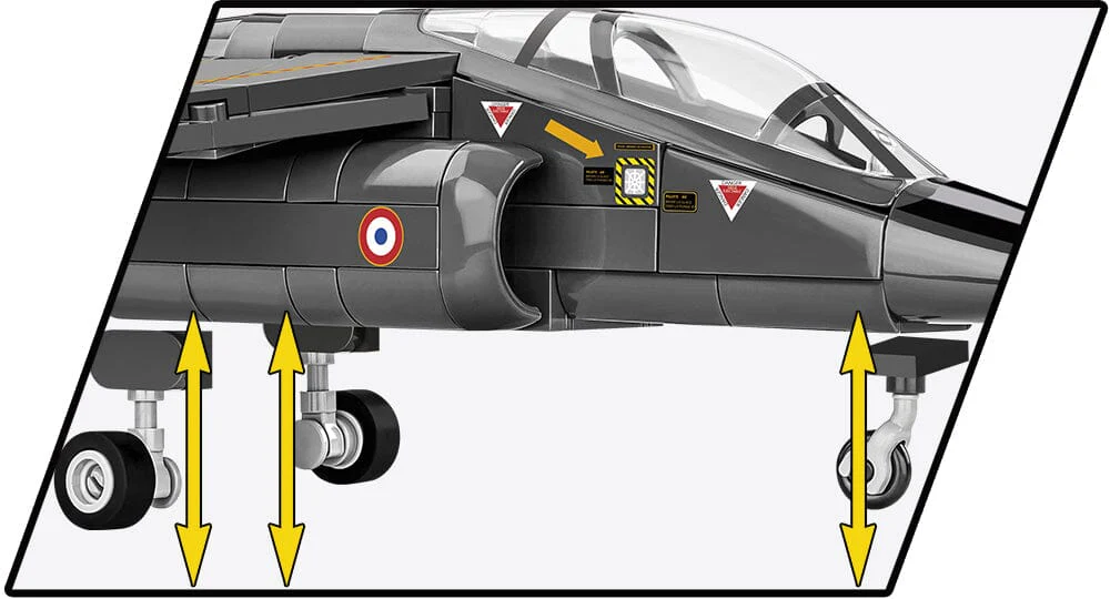 Alpha Jet French Air Force brick plane model - COBI 5842 - 364 bricks - Image 7