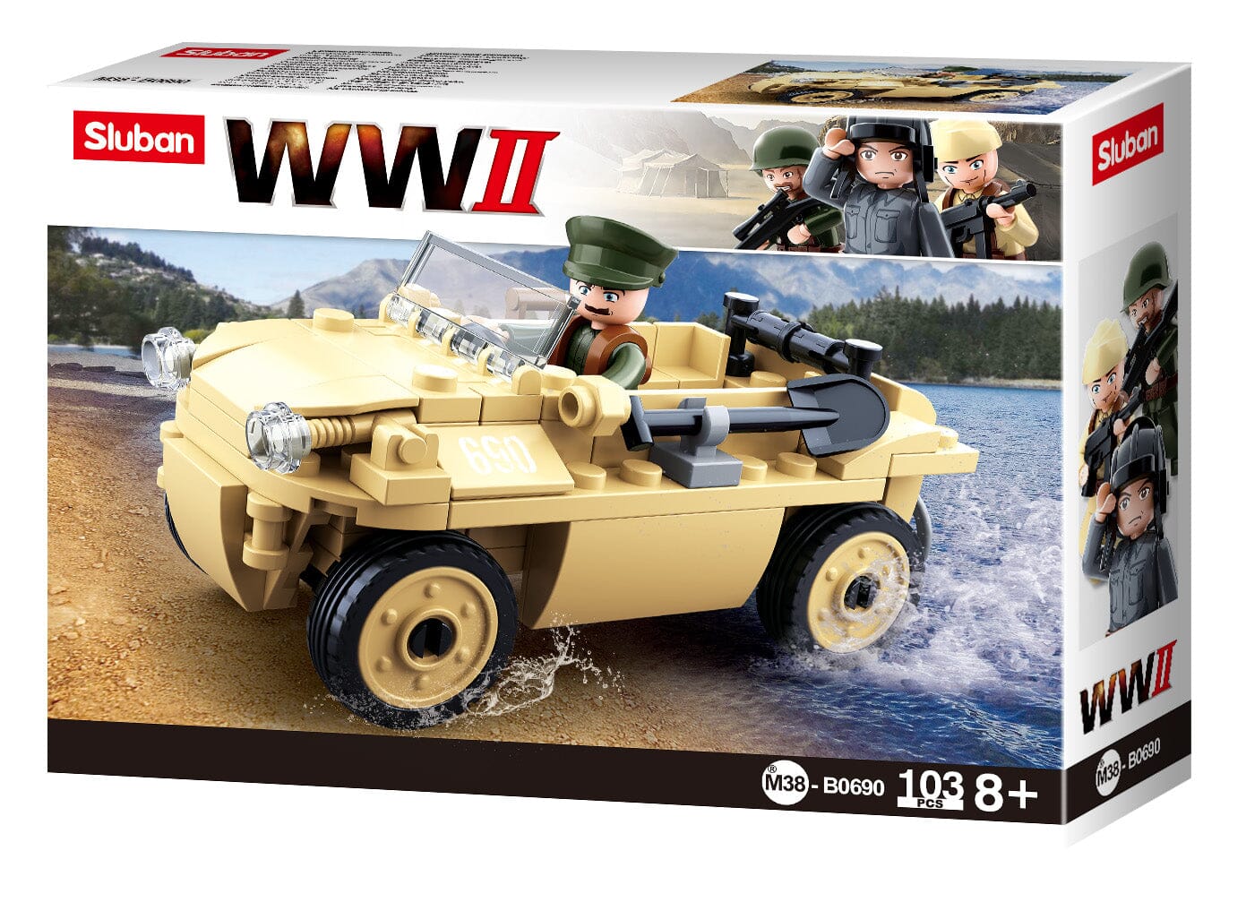 Amphibious vehicle brick model - Sluban M38-B0690 - 103 bricks - Image 5