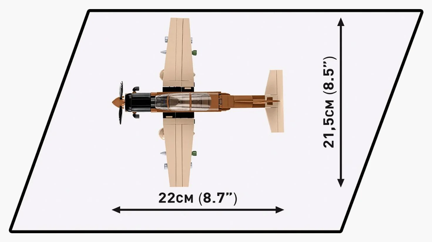 AT-6 Wolverine brick plane model - COBI 5905 - 262 bricks - Image 11