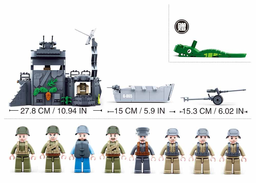Atlantic Wall brick model - Sluban M38-B0861 - 765 bricks - Image 2