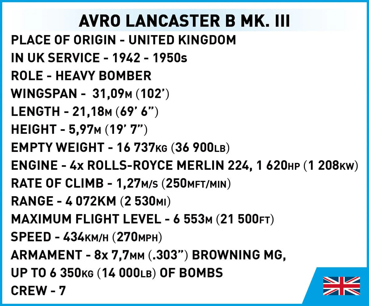 Avro Lancaster Bomber Mk. III brick plane model - COBI 5759 - 1643 bricks - Image 15