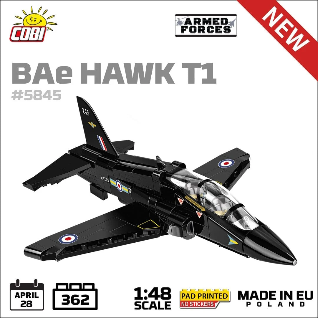 BAe Hawk T1 Royal Air Force brick plane model - COBI 5845 - 362 bricks - Image 3