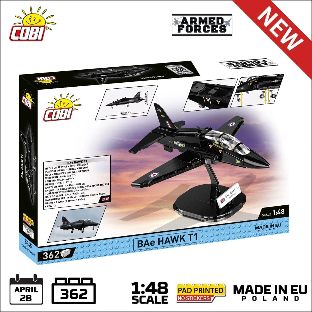 BAe Hawk T1 Royal Air Force brick plane model - COBI 5845 - 362 bricks - Image 4