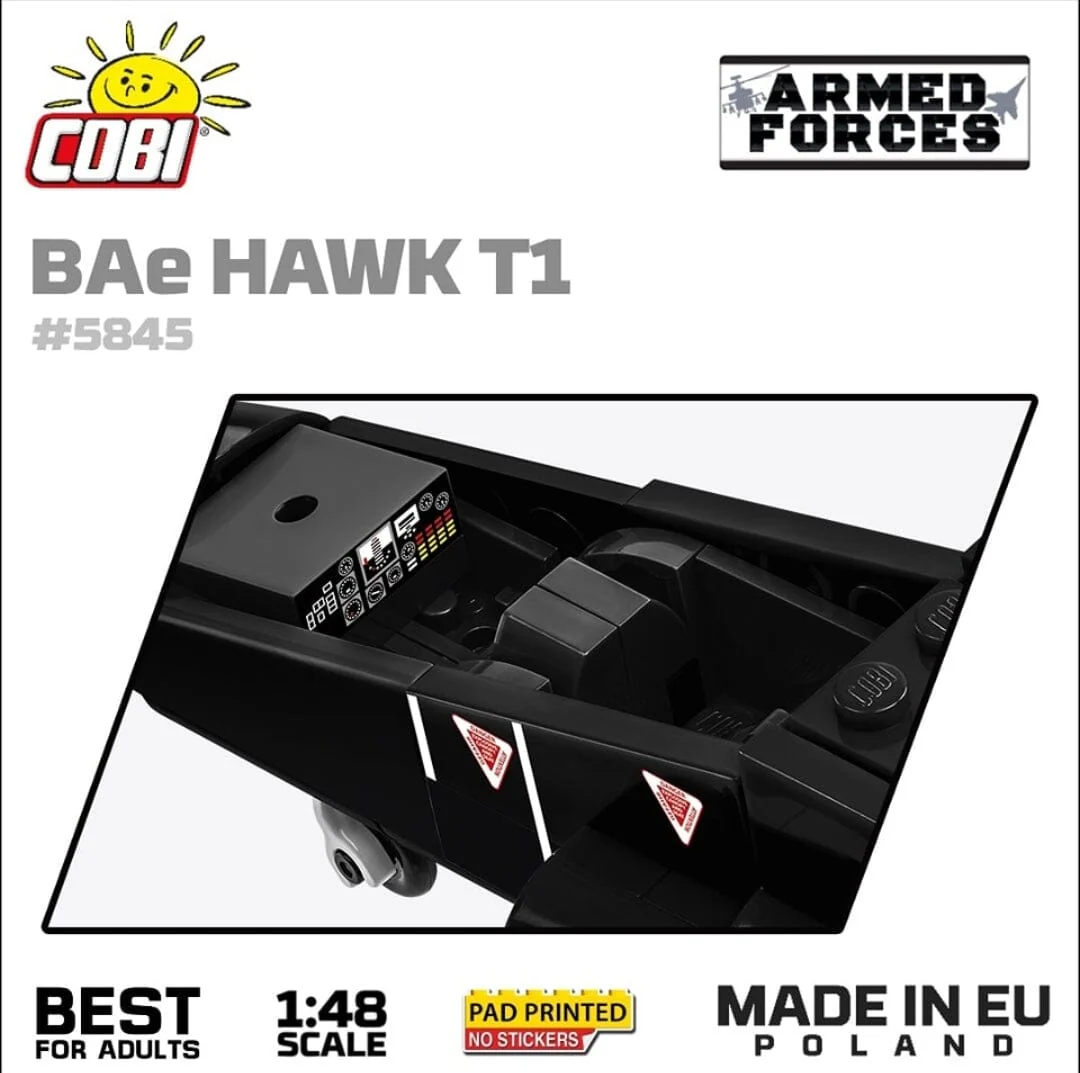 BAe Hawk T1 Royal Air Force brick plane model - COBI 5845 - 362 bricks - Image 6
