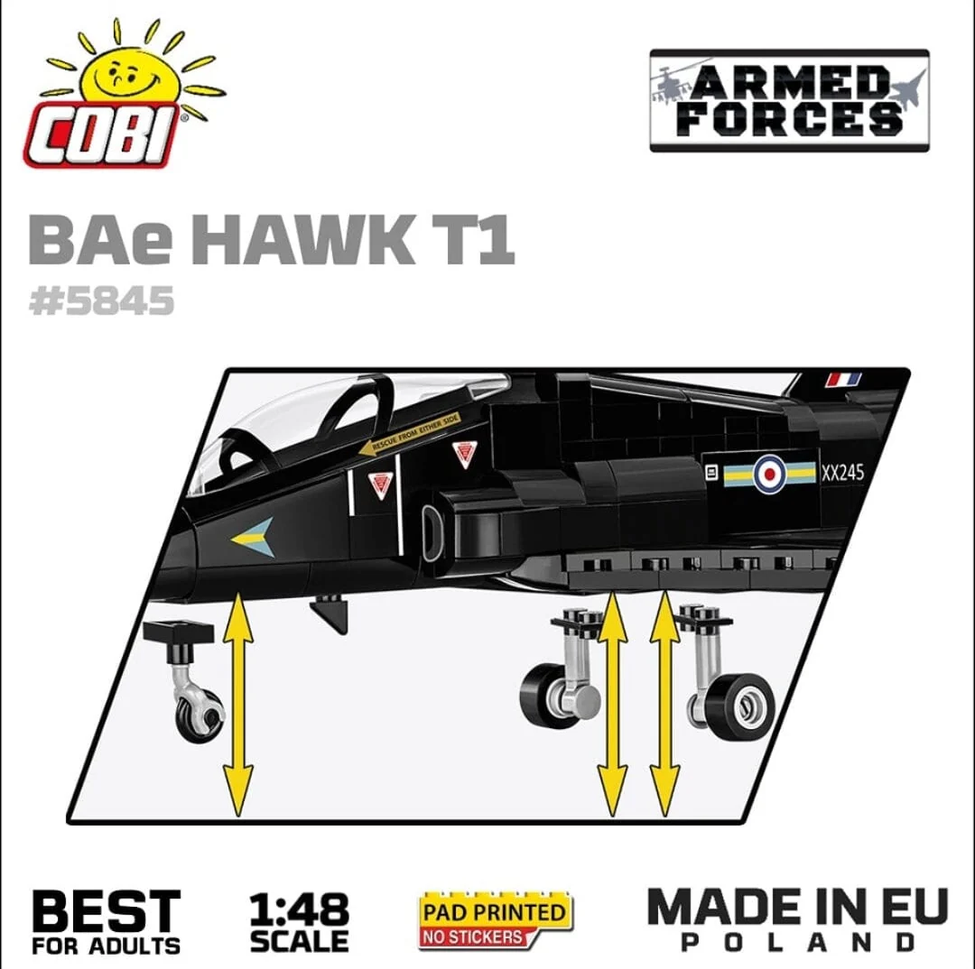 BAe Hawk T1 Royal Air Force brick plane model - COBI 5845 - 362 bricks - Image 7