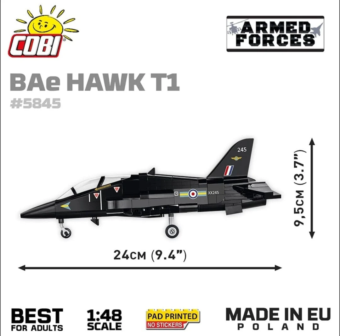 BAe Hawk T1 Royal Air Force brick plane model - COBI 5845 - 362 bricks - Image 8