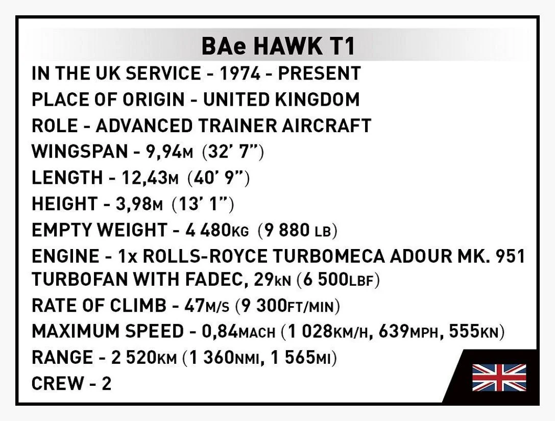 BAe Hawk T1 Royal Air Force brick plane model - COBI 5845 - 362 bricks - Image 9