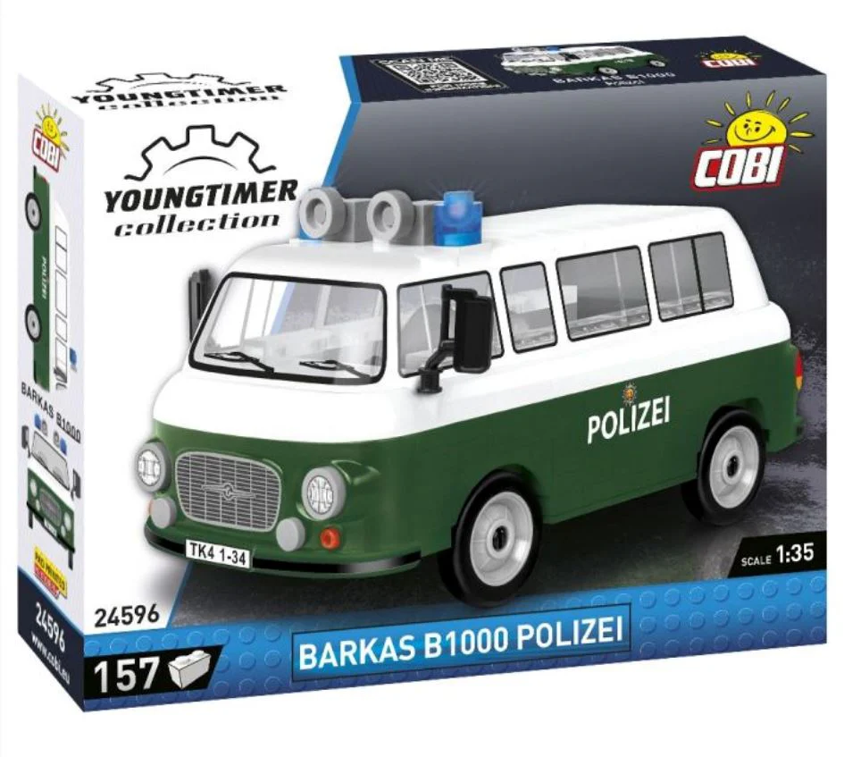 Barkas B1000 Polizei brick model van - COBI 24596 - 157 bricks - Image 2