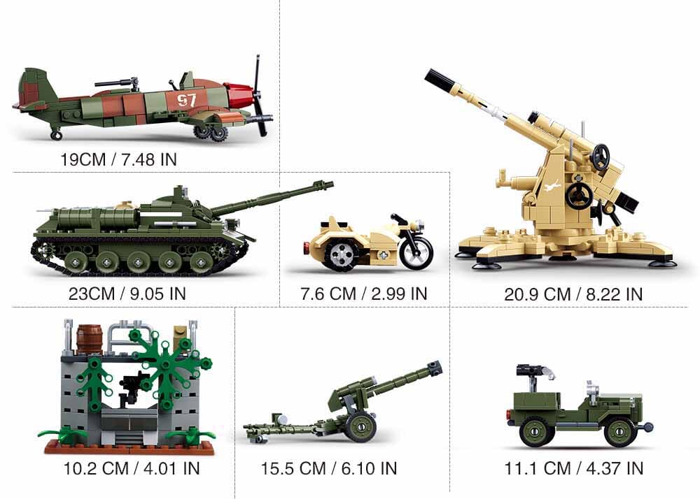 Battle of Kursk brick tank model - Sluban M38-B0697 - 998 bricks - Image 2