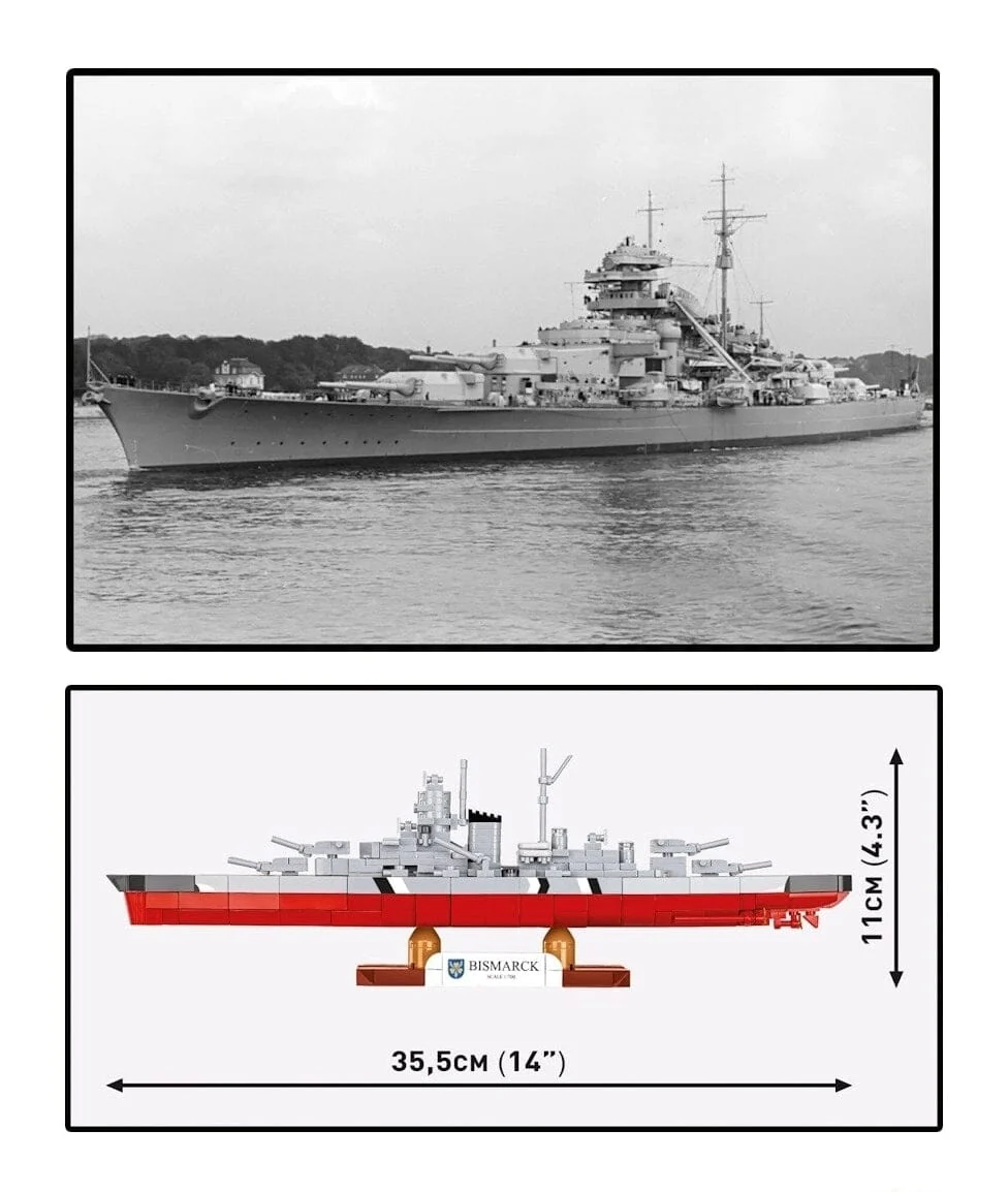 Battleship Bismarck brick model - COBI 4854 - 590 bricks - Image 5