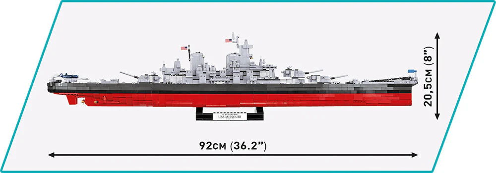 Battleship Missouri brick model - COBI 4837 - 2640 Bricks - Image 7