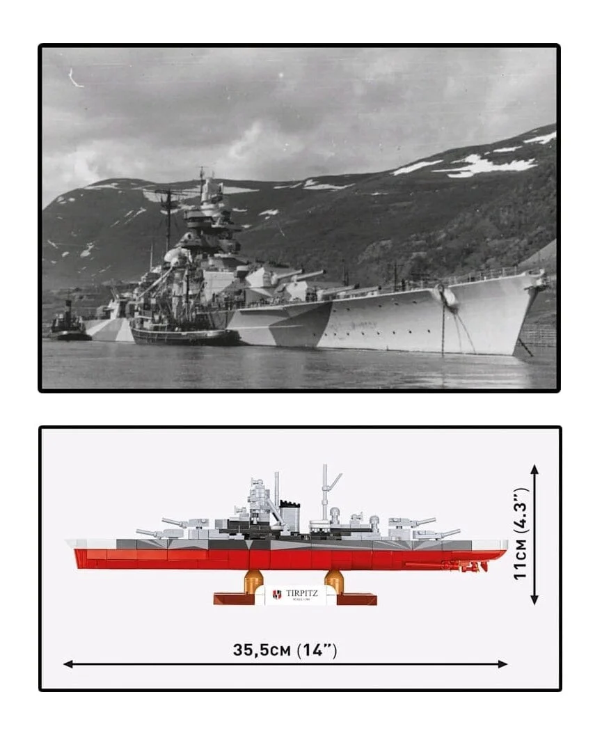 Battleship Tirpitz brick model - COBI 4853 - 593 bricks - Image 5