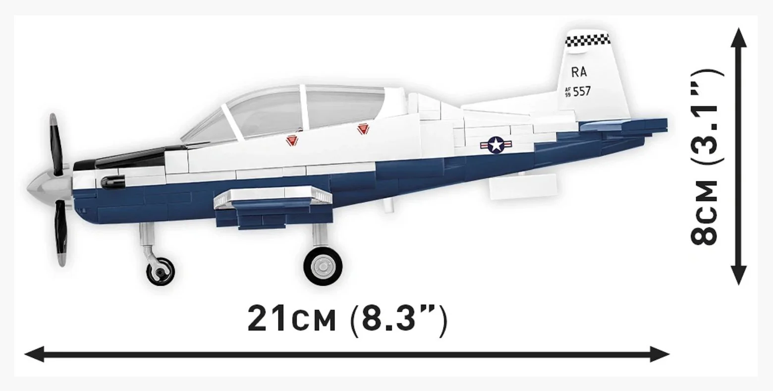 Beechcraft T-6 Texan II brick plane model - COBI 26624 - 192 bricks - Image 6