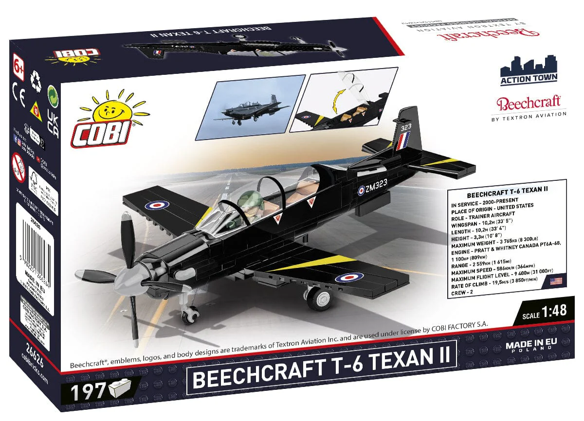 Beechcraft T-6 Texan II brick plane model - COBI 26626 - 197 bricks - Image 6