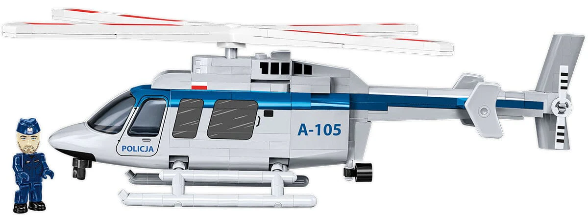 Bell 407 Policja helicopter brick model - COBI 26628 - 217 bricks