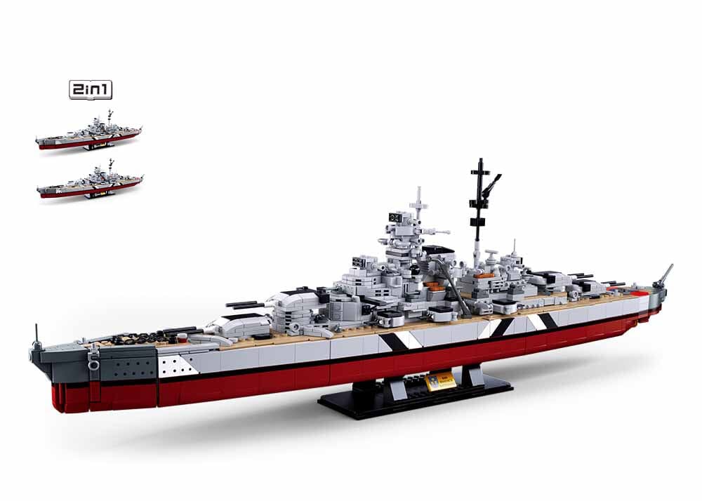 Bismarck battleship brick model - Sluban M38-B1102 - 1849 bricks