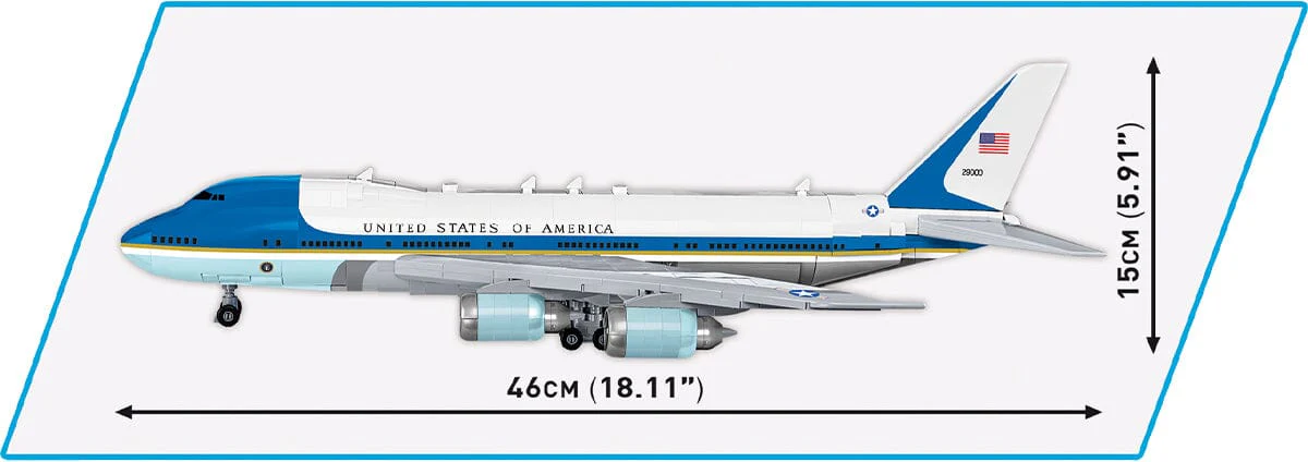Boeing 747 Air Force One brick plane model - COBI 26610 - 1050 bricks - Image 4