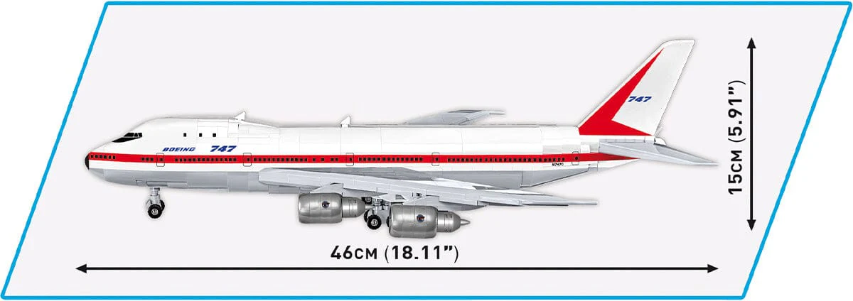 Boeing 747 First Flight 1969 brick plane model - COBI 26609 - 1051 bricks - Image 2