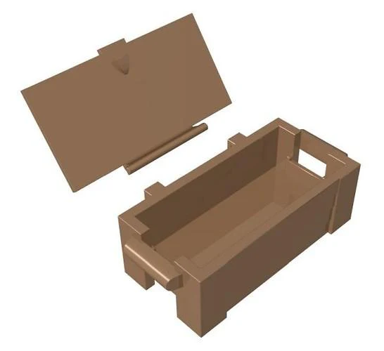 Box with lid - Brown