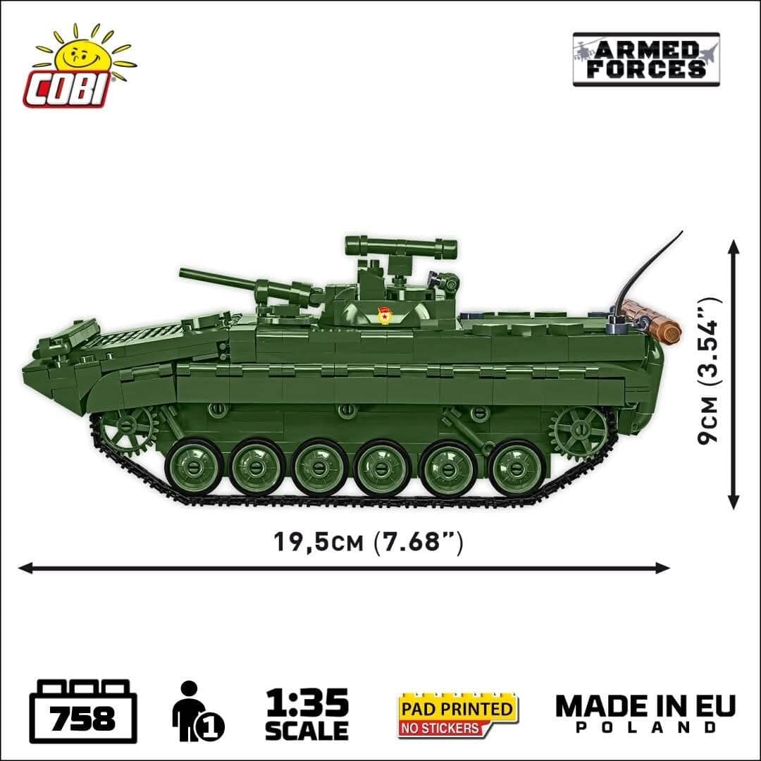 BWP-1 infantry fighting vehicle brick model - COBI 2631 - 758 bricks - Image 4