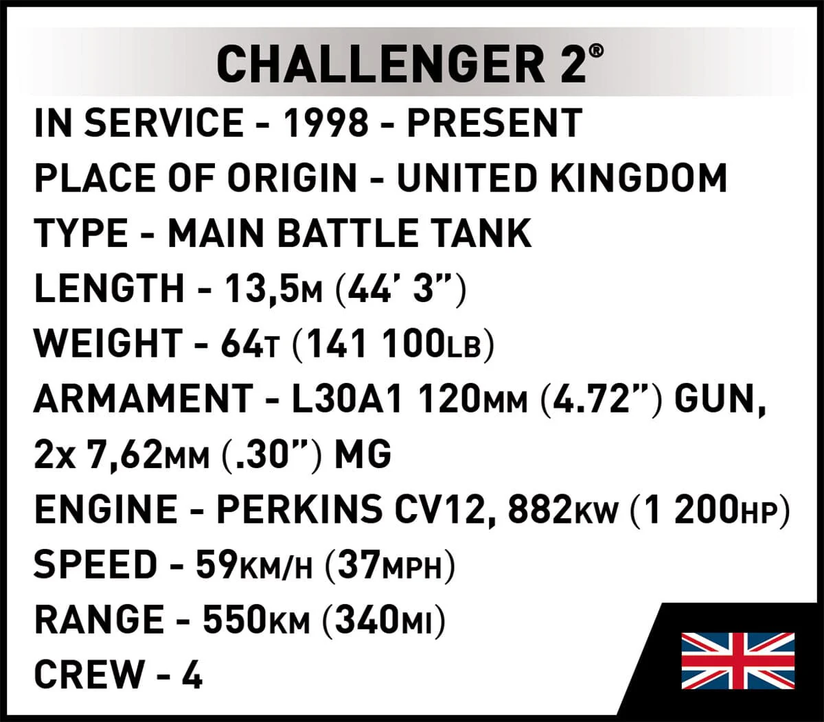 Challenger 2 brick tank model - COBI 2627 - 950 bricks - Image 15