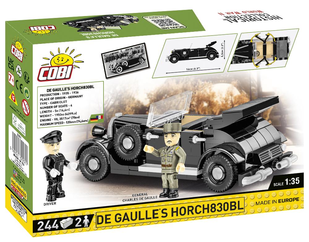 Charles De Galle's 1936 Horch 830 staff car brick model - COBI 2261 - 244 bricks - Image 2