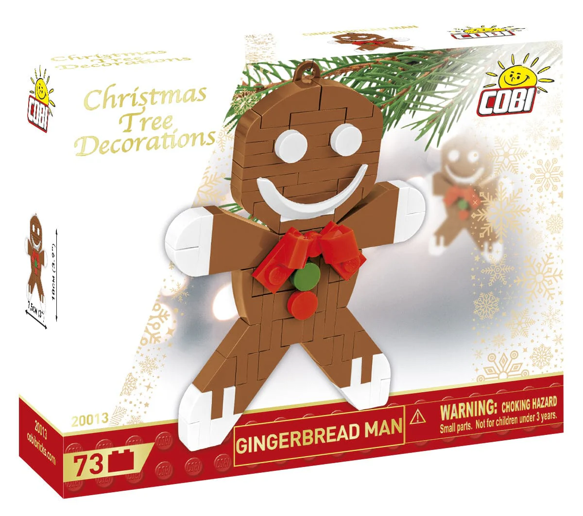 Christmas Gingerbread man brick model decoration - COBI 20013 - 73 bricks - Image 2