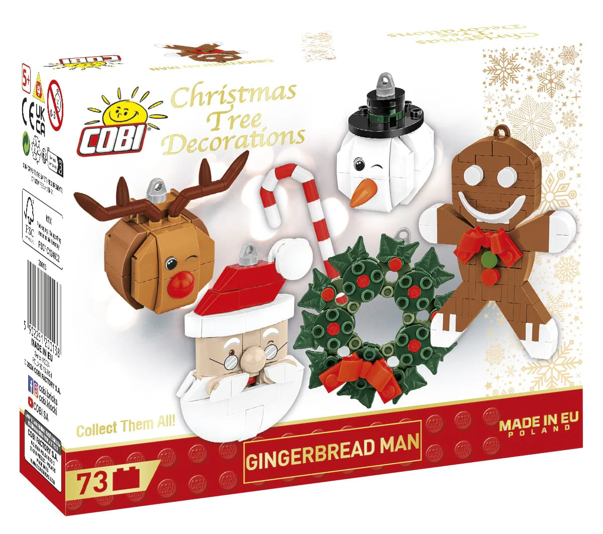 Christmas Gingerbread man brick model decoration - COBI 20013 - 73 bricks - Image 3