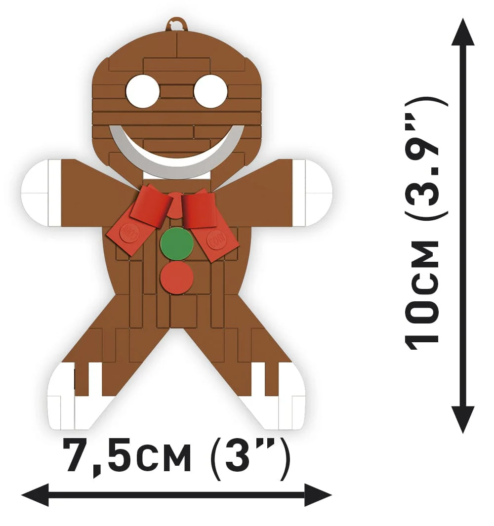 Christmas Gingerbread man brick model decoration - COBI 20013 - 73 bricks - Image 5