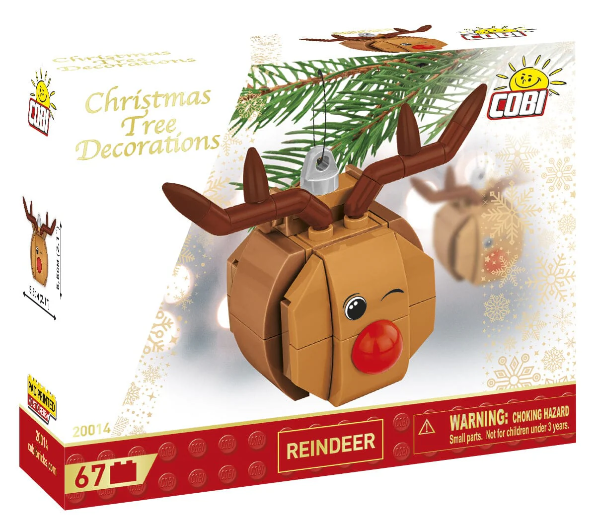 Christmas Reindeer brick model decoration - COBI 20014 - 67 bricks - Image 2